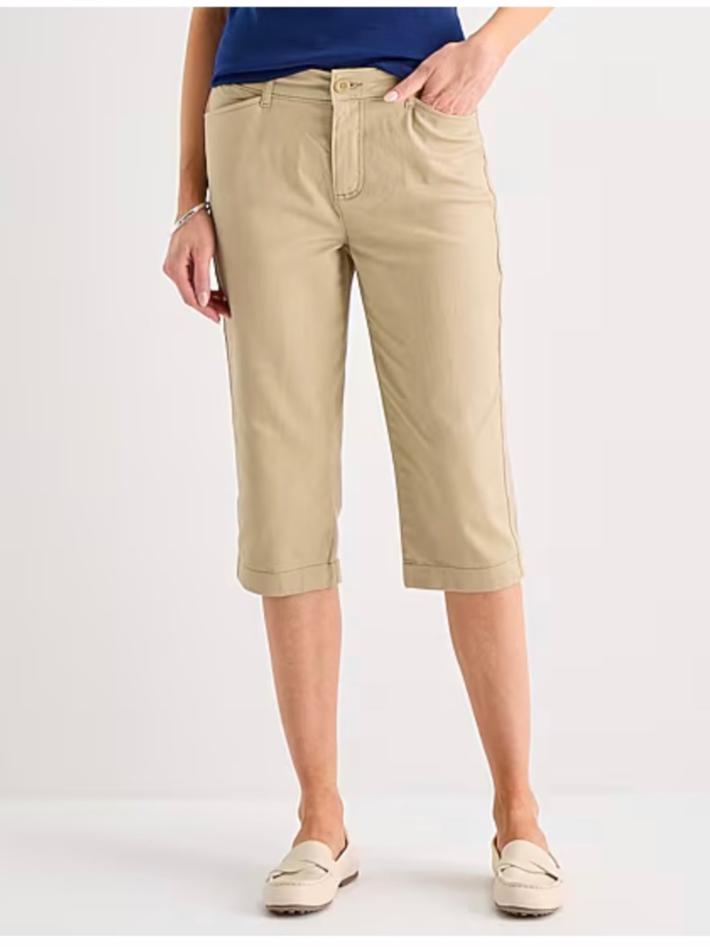 St. John's Bay Flat Front Capri Pants, size 10